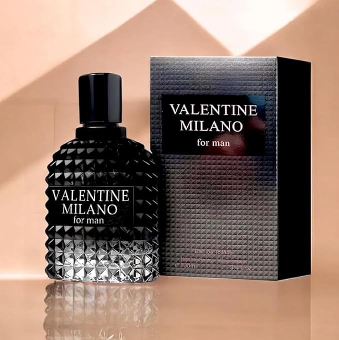 Fragrance for Men VALENTINE MILANO Eau de Parfum Natural Spray Men Cologne Masculine Scent 3.4 Fl Oz/100ML