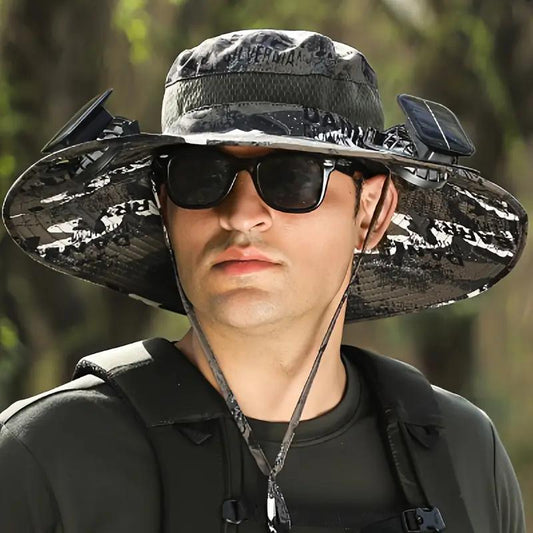 Hat With Fan For Camping